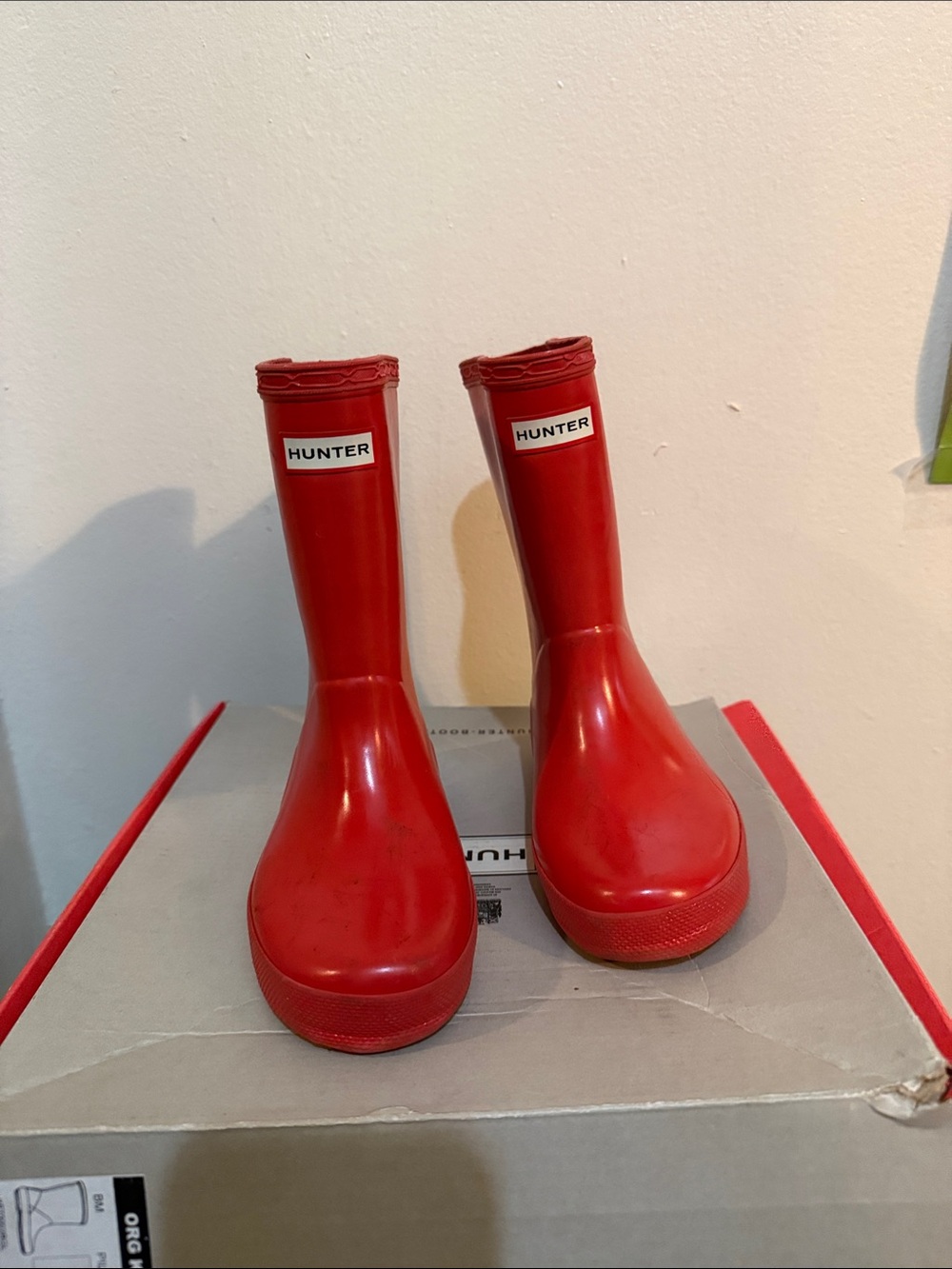 Hunter Kids Bright Red Waterproof Rain Boots